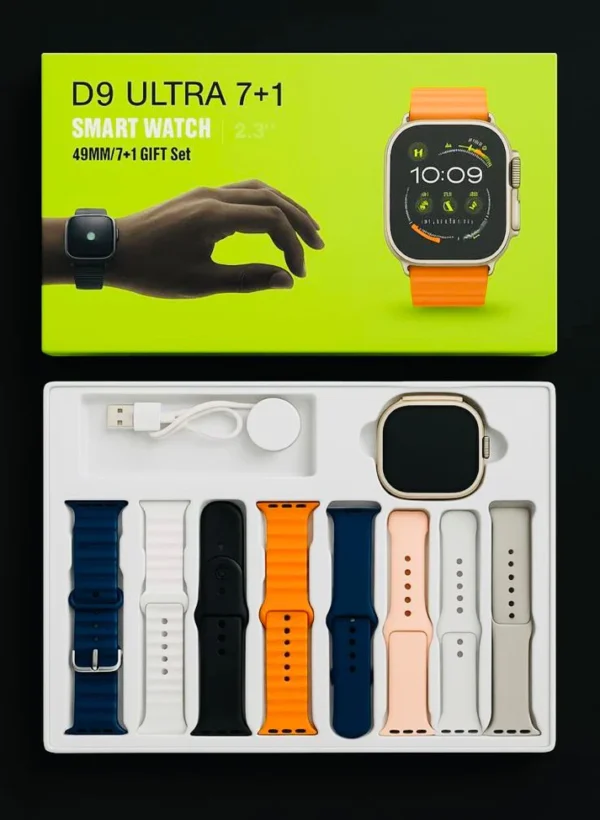 D9 Ultra 7+1 Smart Watch – Rugged Fitness Tracker with AMOLED Display, Bluetooth Calling & Long Battery Life